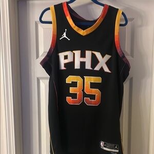 Jordan PHX Basketball Jersey - Black and Orange.                 Durant
